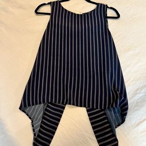 Teenplo Blue Striped Tank Top